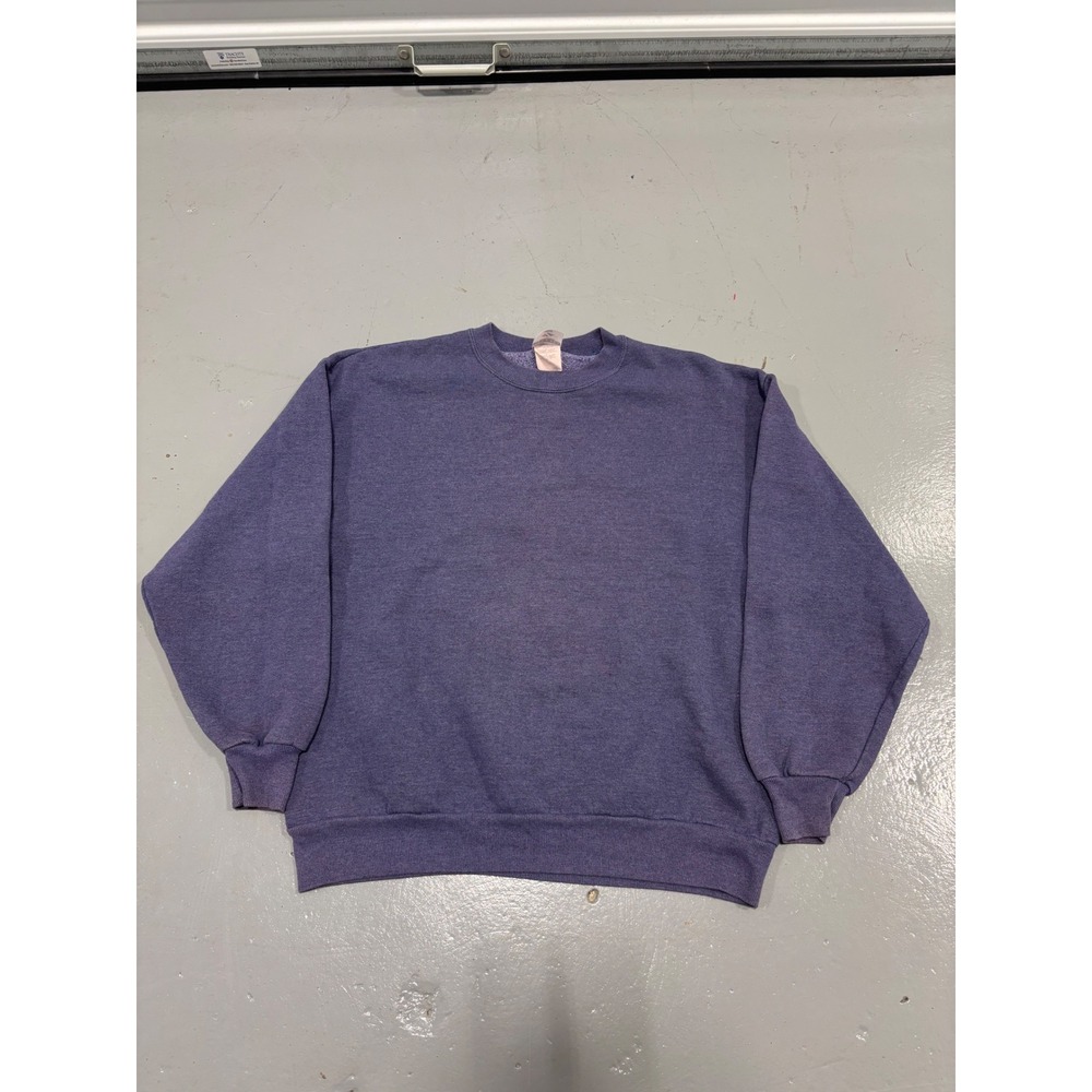 Vintage Jerzees NuBlend Crewneck Sweatshirt Purple Blue Heather Mens Large L